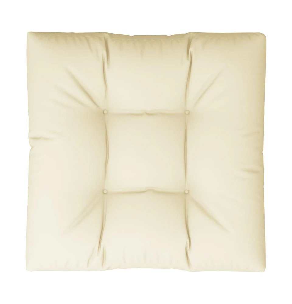 vidaXL Pallet Cushion Cream 31.5"x31.5"x4.7" Fabric