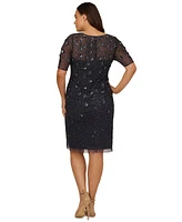 Adrianna Papell Plus Size Embellished Sheath Dress
