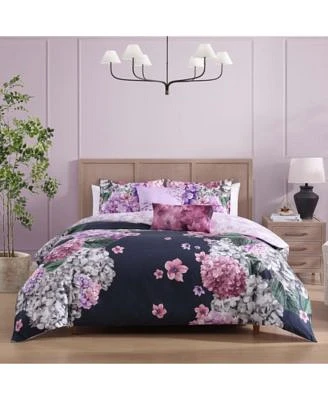 Bebejan Purple Bliss Bedding 200 Thread Count 100 Cotton Sateen 5 Piece Queen Size Reversible Comforter Set