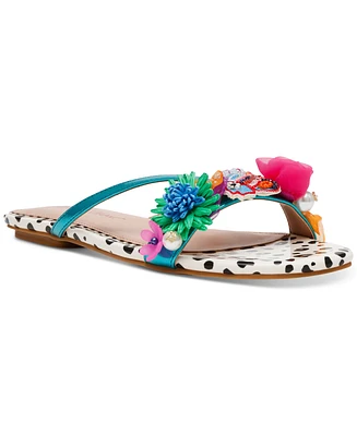Betsey Johnson Women's Avin Strappy Novelty Slide Sandals