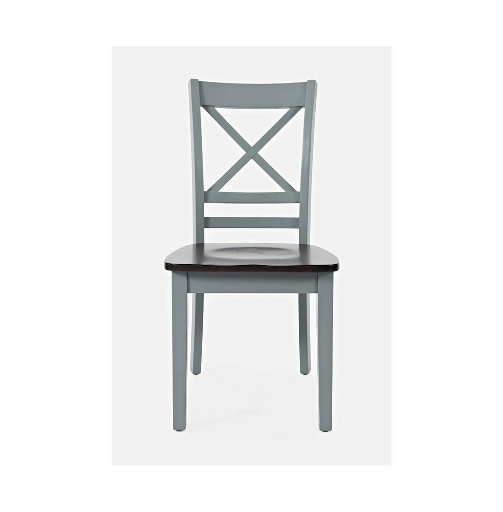 Asbury Park Solid Acacia Farmhouse X-Back Chair (Set of 2