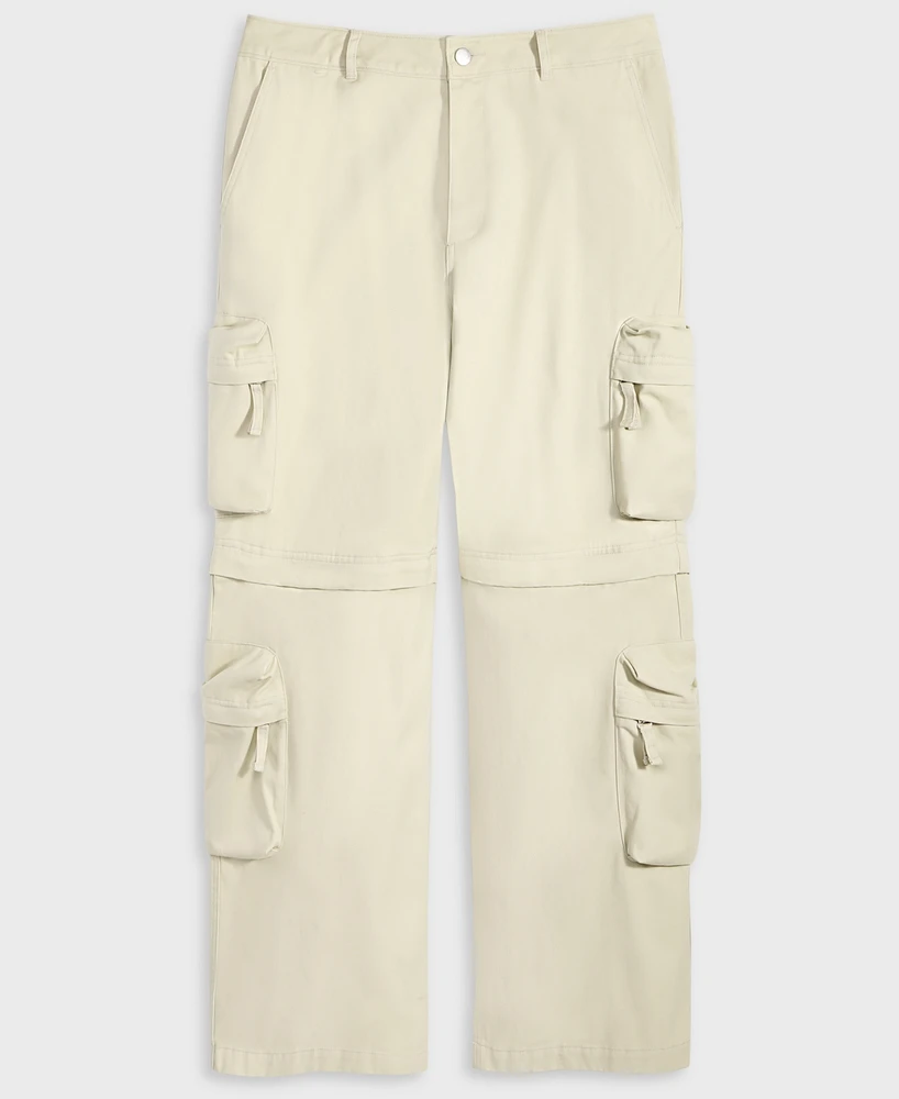 Mode of One Men's Relaxed-Fit Convertible Twill Cargo Pants, Exclusively at Macy's