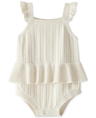Little Planet by Carter's Baby Girls Organic Cotton Pointelle Romper, Exclusively at Macy's