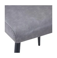 Maddox Mid-Century Modern Faux Leather Upholstered Dining Chair (Set of 2)