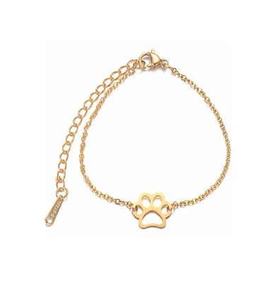 EternalPrint Link Chain Paw Print Charm Bracelet