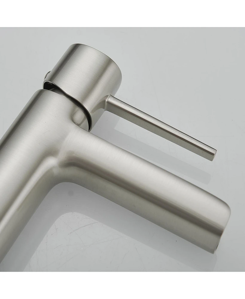 Waterfall Single Hole Single-Handle Low-Arc Bathroom Faucet With Pop-up Drain Assembly Oil Rubbed Bronze