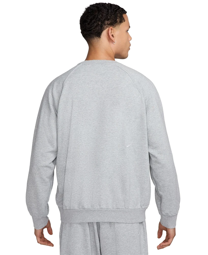 Nike Heritage Men's Dri-fit Fleece Long Sleeve Crewneck Fitness Sweatshirt