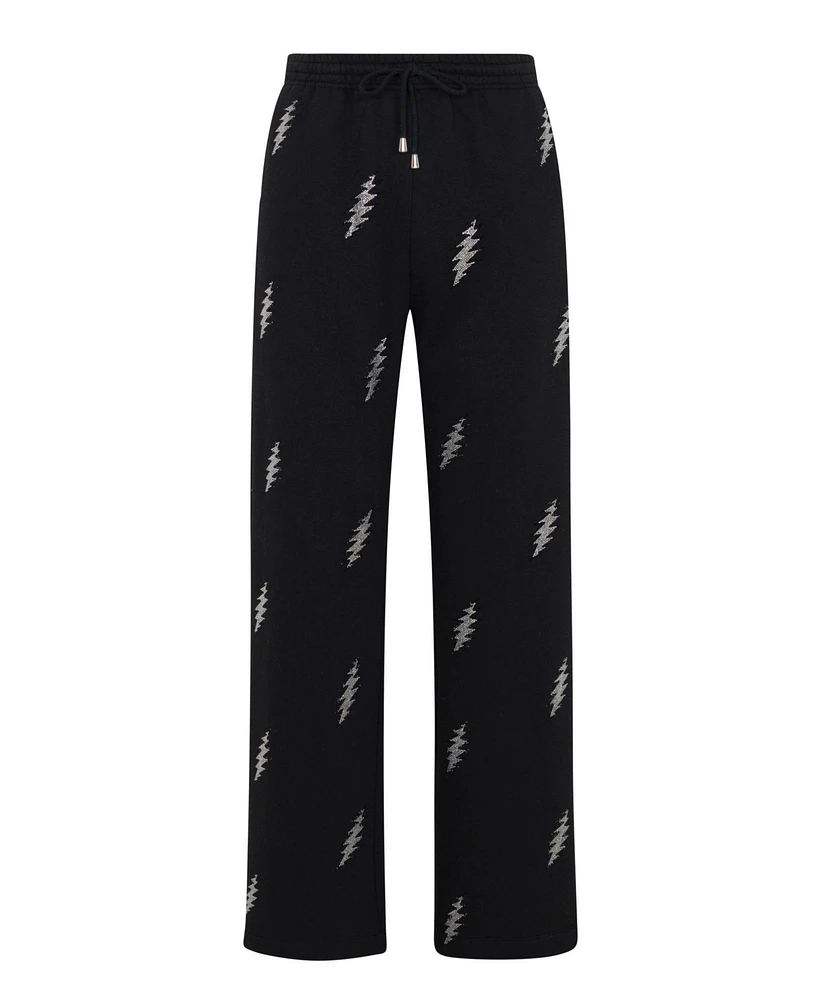 Meghan Fabulous Women's Grateful Dead Dancing Bears Sequin Lounge Pant