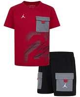 Jordan Toddler Boys 2-Piece 23 Flight Utility Shorts and T-Shirt Set