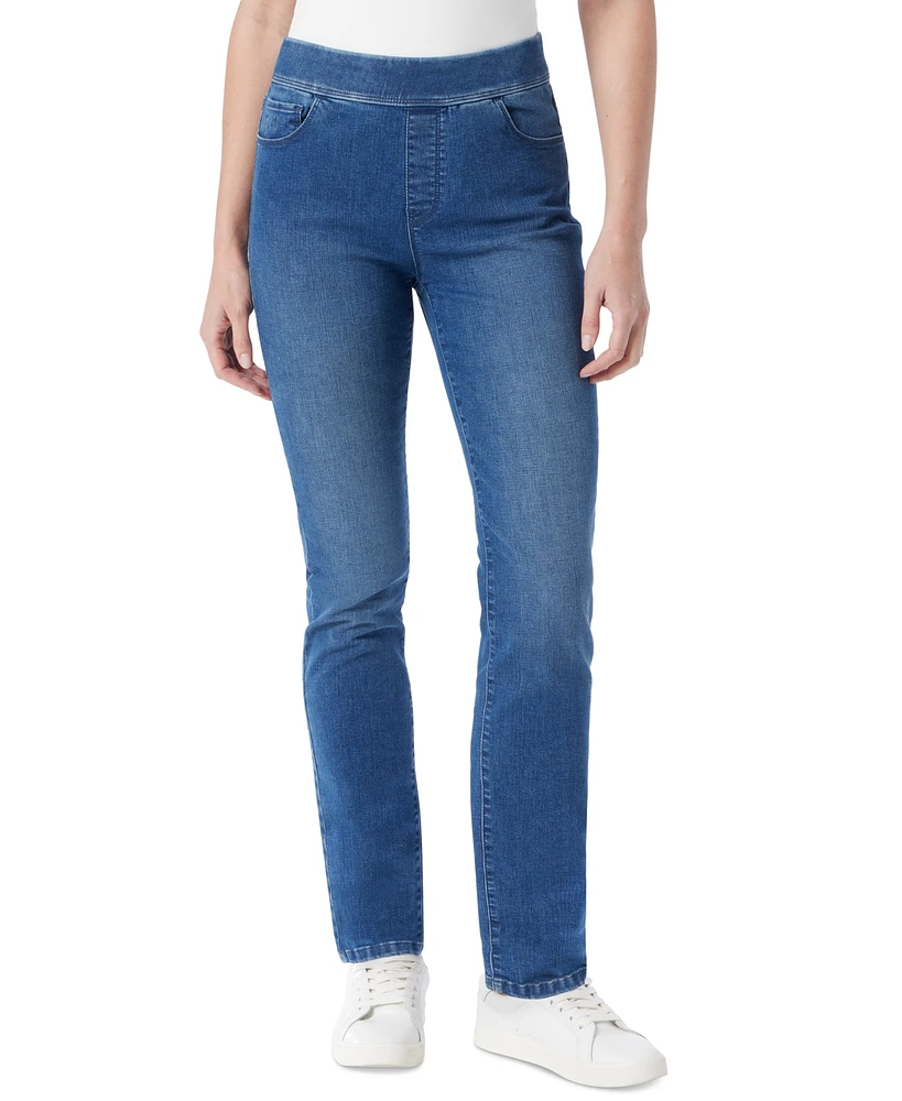 Gloria Vanderbilt Women's Amanda High-Rise Straight Pull-On Jeans