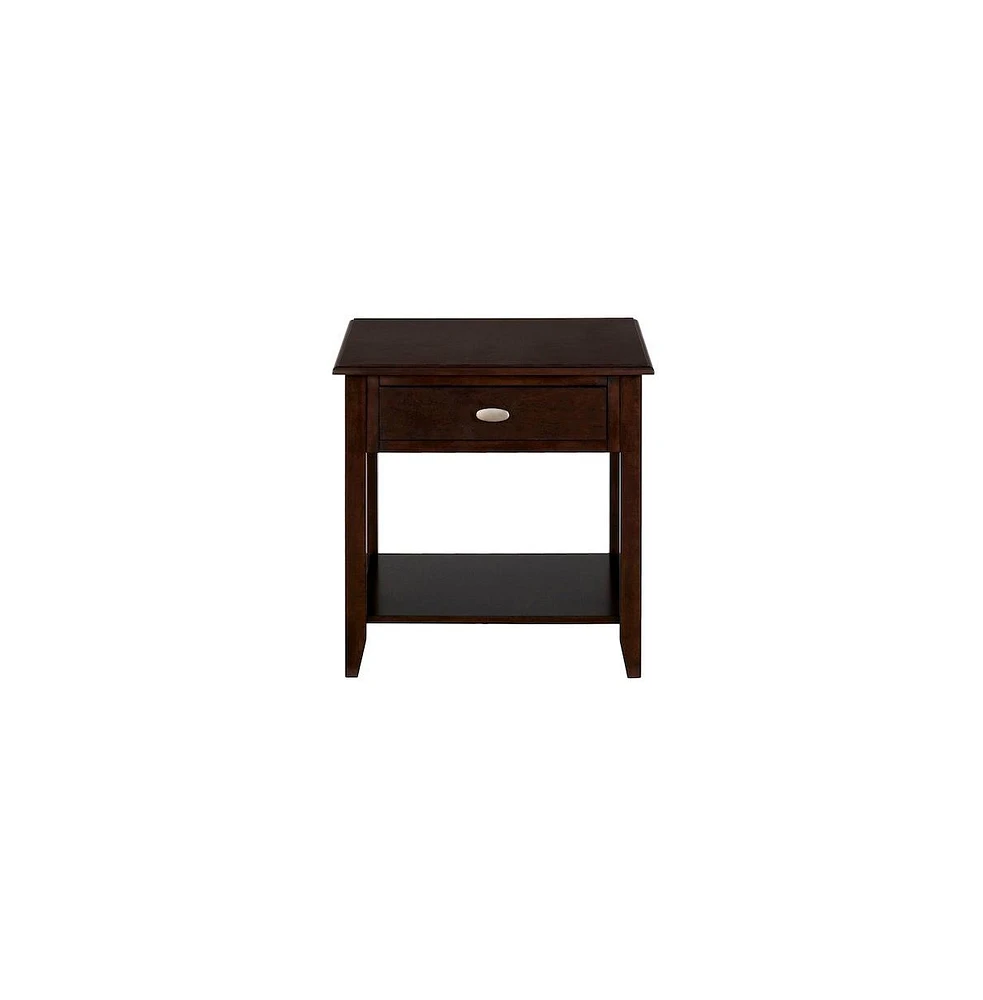 Merlot Warm Contemporary End Table