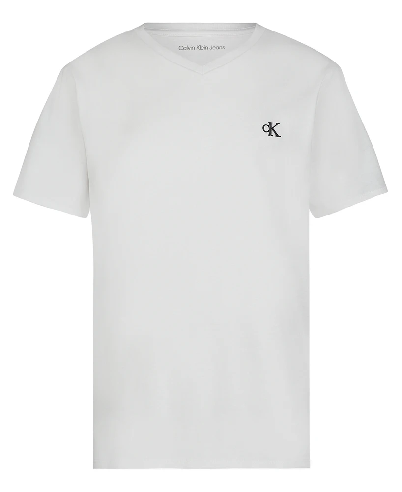 Calvin Klein Big Boys Monologo V-Neck Short Sleeve T-Shirt