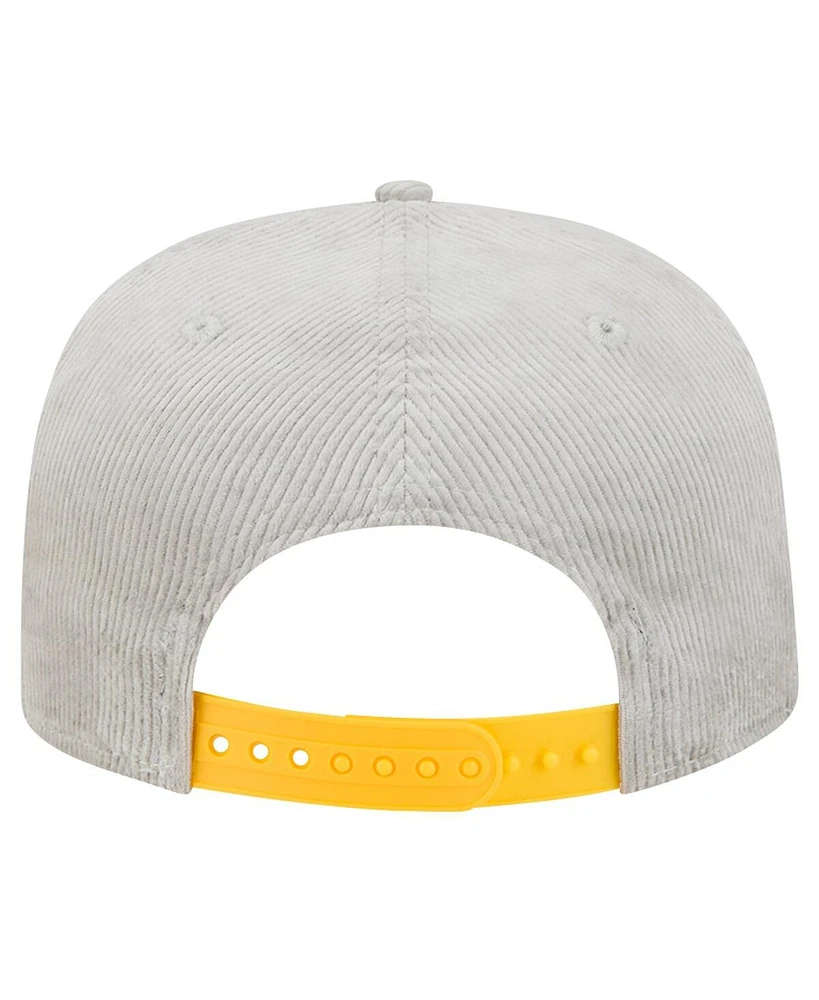 New Era Men's Gray Milwaukee Brewers Corduroy Golfer Snapback Hat