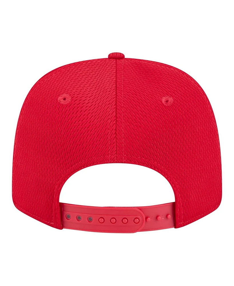 New Era Men's Scarlet Ohio State Buckeyes Patched 9SEVENTY Stretch-Snap Adjustable Hat
