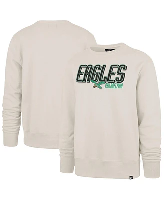 '47 Brand Men's Cream Philadelphia Eagles Locked In Headline Pullover Sweatshirt