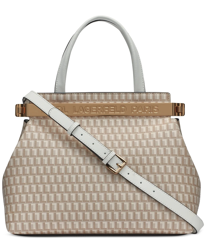 Karl Lagerfeld Paris Jacqueline Medium Leather Satchel