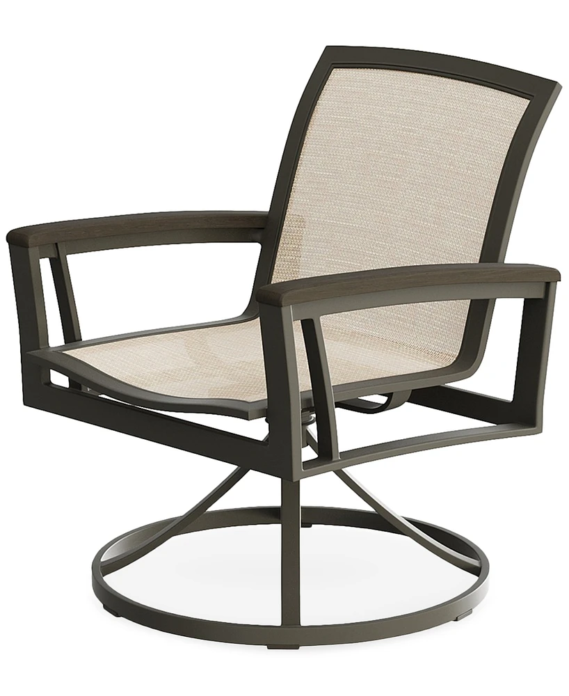 Bartow Outdoor Dining Swivel Chair, Created for Macy's