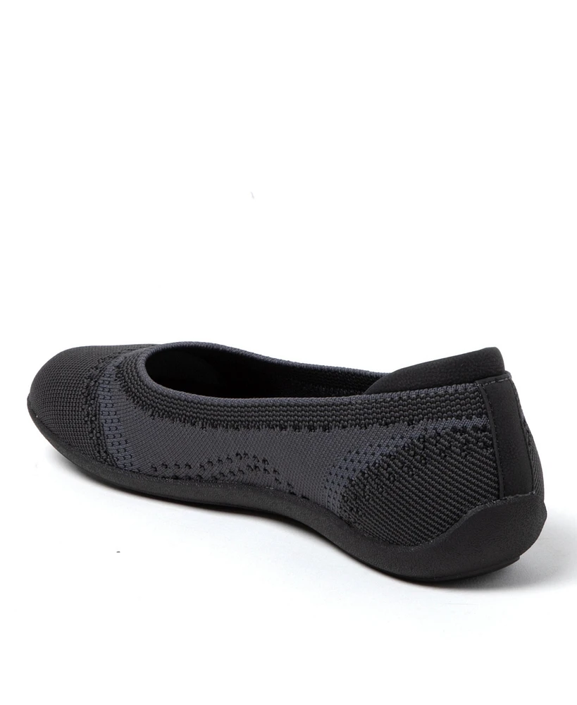 Dearfoams Women's Misty Ballet Flat Lightweight Slip Ons