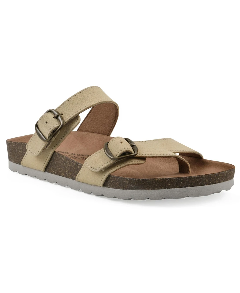 White Mountain Women's Grams Round Toe Flat Sandals