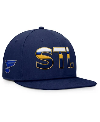 Fanatics Men's Navy St. Louis Blues Authentic Pro Rink Snapback Hat