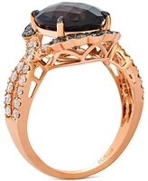 Le Vian Chocolate Quartz (4-3/8 ct. t.w.), Nude Diamond (1/2 ct. t.w.) & Chocolate Diamond (3/8 ct. t.w.) Ring in 14k Rose Gold