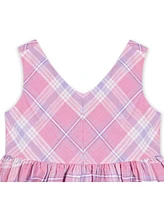 Hope & Henry Girls' Sleeveless Linen Swing Dress, Toddler