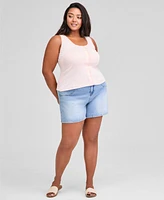 And Now This Trendy Plus Size High Rise Denim Shorts, Exclusively at Macy's