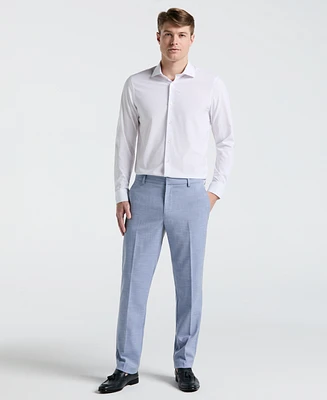 Perry Ellis Portfolio Men's Modern Fit Sharkskin Dress Pants