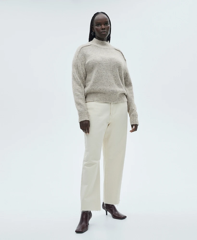 Mango Women's Perkins Neck Knitted Sweater