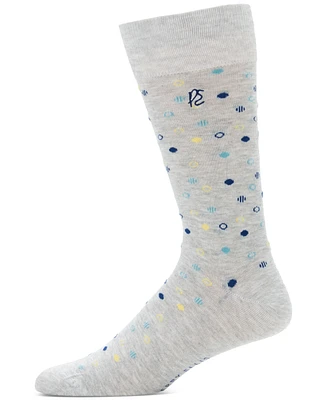 Perry Ellis Portfolio Men's Polka Dot Crew Socks
