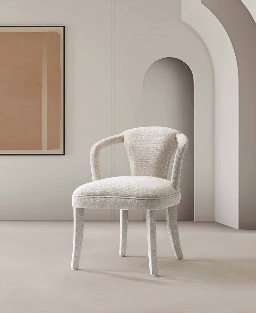 Manhattan Comfort 24.8" Palmer Modern Tweed Dining Armchair