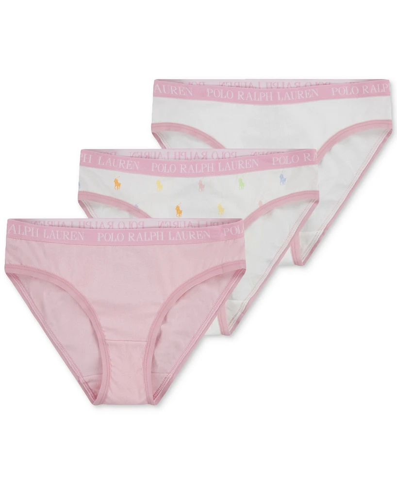 Polo Ralph Lauren Big Girls Bikini Briefs, 3 Pack