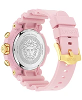 Versace Men's Swiss Chronograph Real Active Pink Tpu Strap Watch 45mm