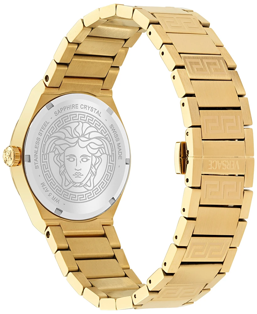 Versace Women's Swiss V-Auria Gold Ion Plated Bracelet Watch 39mm