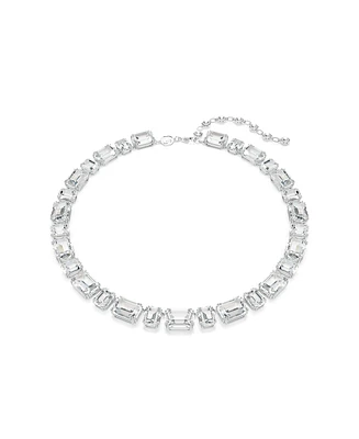 Swarovski Millenia Octagon Cut White Rhodium Plated Tennis Necklace