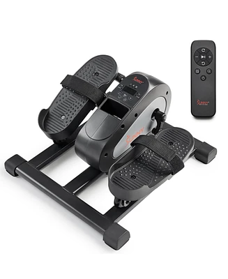 Sunny Health & Fitness Smart Motorized Mini Elliptical Trainer, Indoor Under-Desk Pedal Exerciser with Free SunnyFit App via Bluetooth