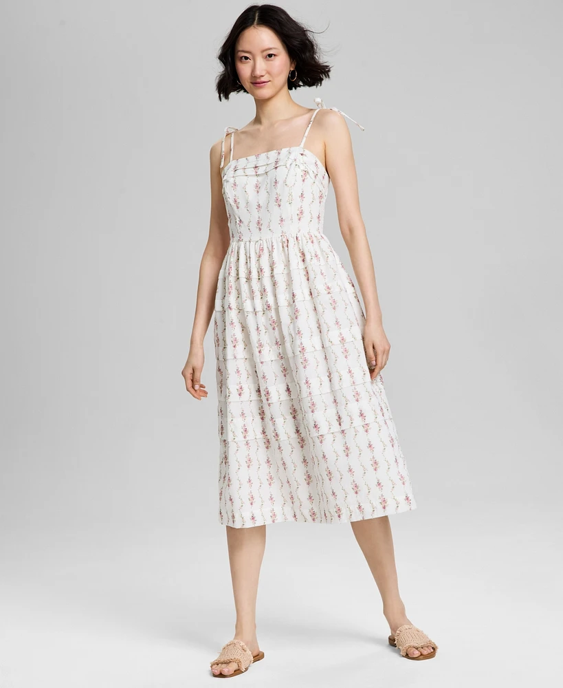 And Now This Women's Printed Tiered Midi Dress, Exclusively at Macy's