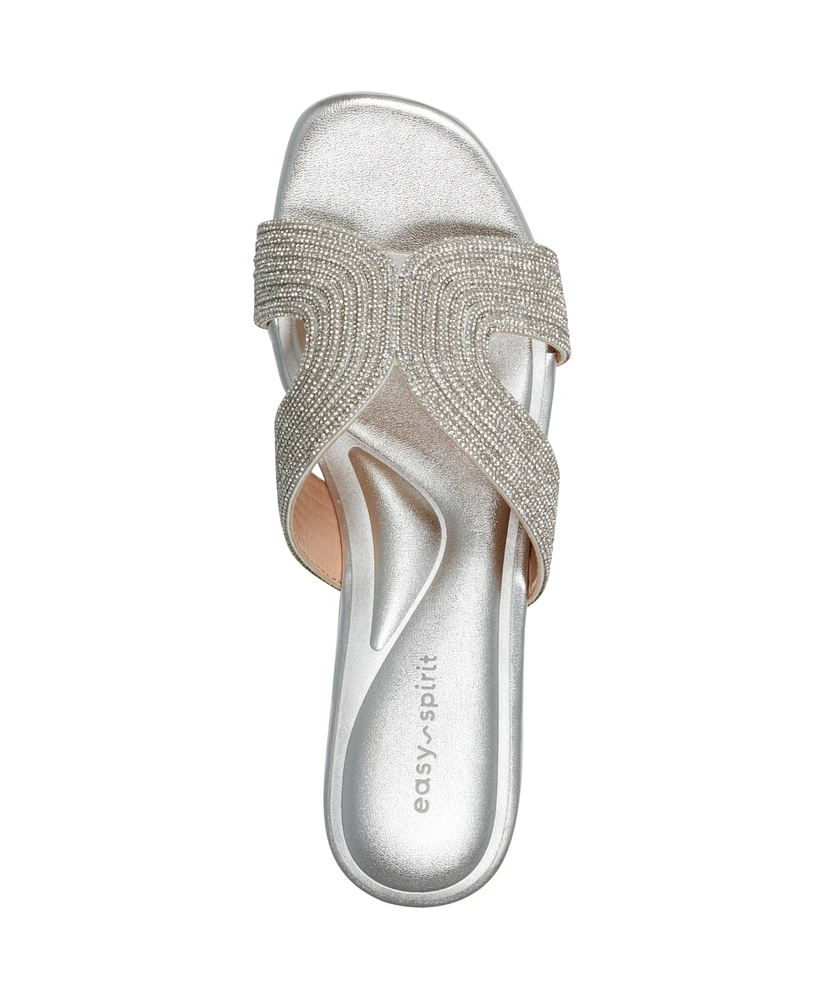 Easy Spirit Women's Colter Embellished Flat Slide Sandals