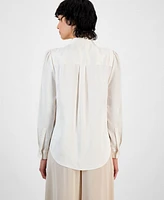 Bar Iii Women's Button-Front Long-Sleeve Blouse