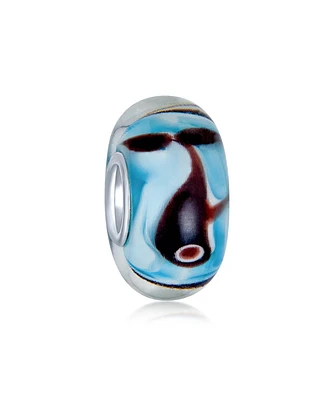 Bling Jewelry Nautical Whale Ocean Glass Charm Bead European Bracelet