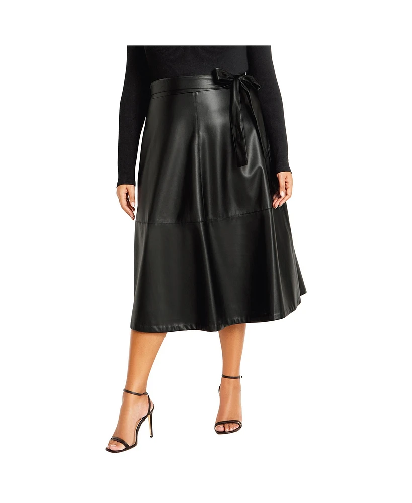 City Chic Plus Lola Mixed Media Dress