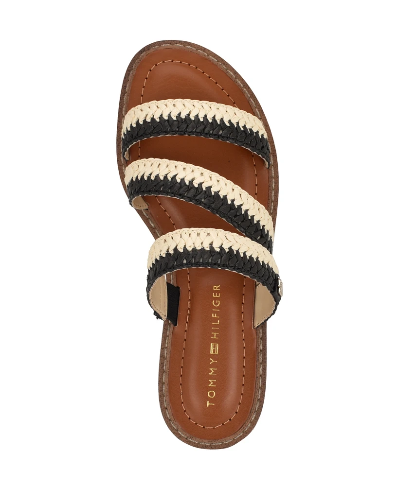Tommy Hilfiger Women's Brelyn Raffia Slip-On Flat Sandals