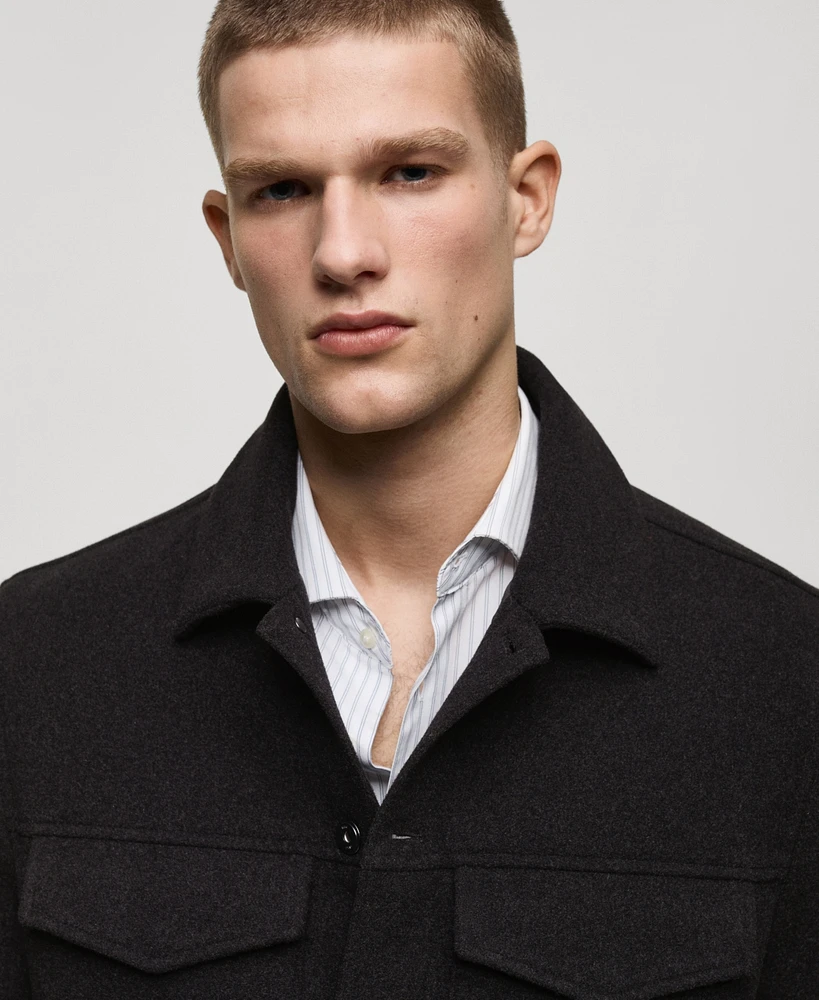 Mango Men's Regular-Fit Wool Jacket