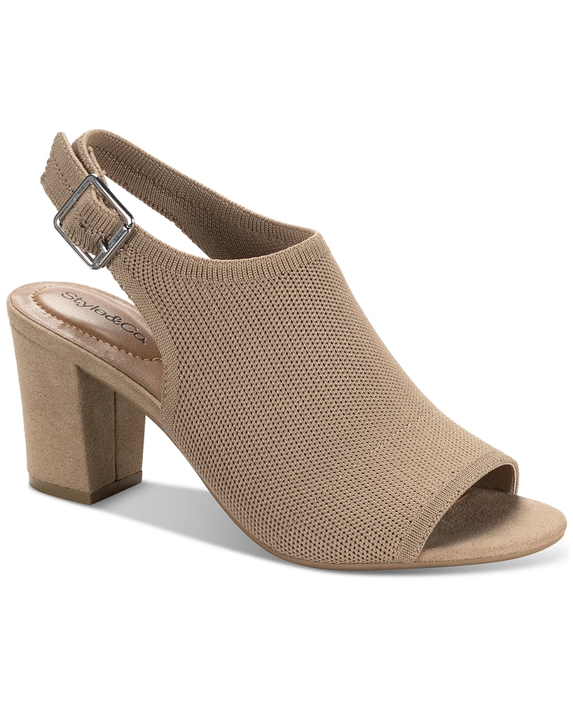 Style & Co Women's Peyyton Slingback Knit Dress Shooties, Exclusively at Macy's