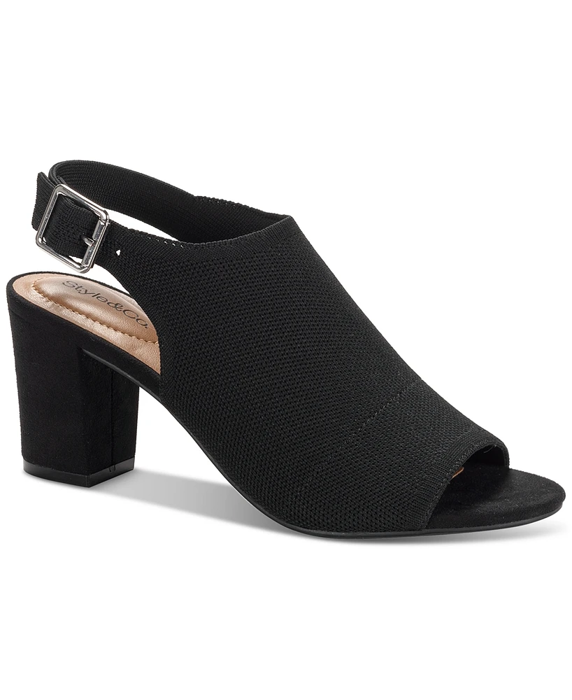 Style & Co Women's Peyyton Slingback Knit Dress Shooties, Exclusively at Macy's