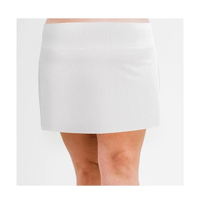 Calypsa Women's Plus Size A-line Swim Skort