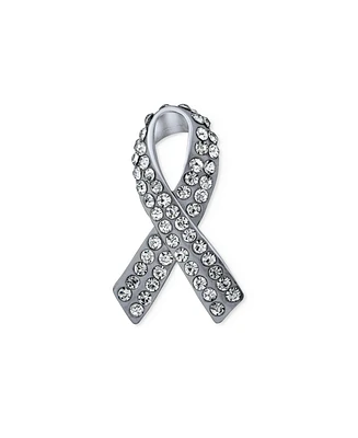 Bling Jewelry Cancer Awareness Brooch Pin Multi Color Crystal Enamel Support Symbol