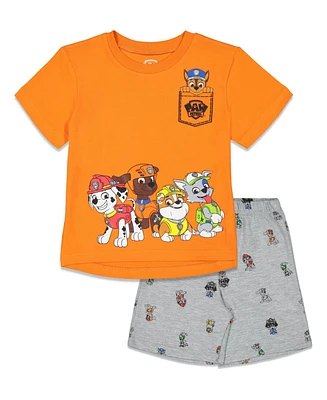 Paw Patrol Big Boys T-Shirt and French Terry Shorts Outfit Set