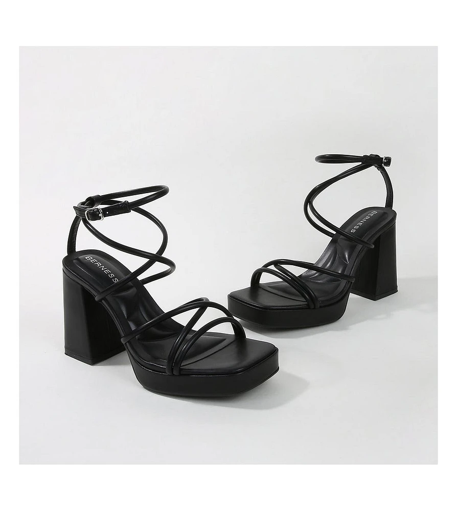 Aggie Strappy Platform Heels