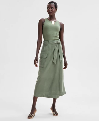 I.n.c. International Concepts Women's Midi Wrap Skirt, Exclusively at Macy's